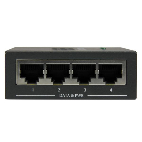STARTECH 4 Port Gigabit Midspan - PoE+Injector