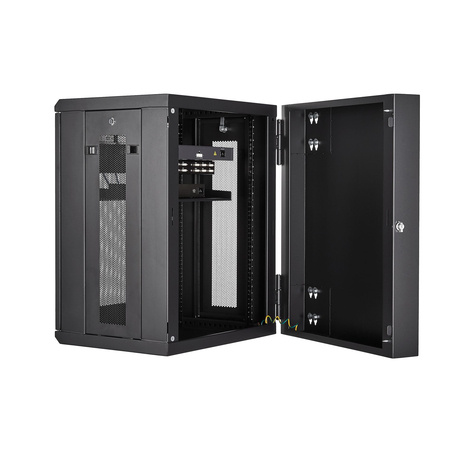 STARTECH 15U 19" Wandmonteerbaar Netwerk Cabinet, Diepte 40cm (16"), Afsluitbaar IT Rack voor Netwerk Switch/Apparatuur