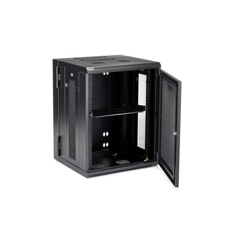 STARTECH 15U 19" Wandmonteerbaar Netwerk Cabinet, Diepte 40cm (16"), Afsluitbaar IT Rack voor Netwerk Switch/Apparatuur