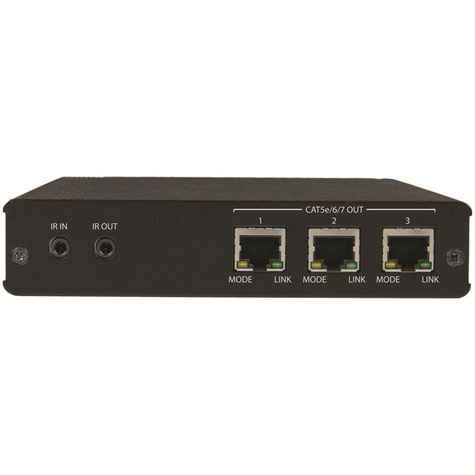 STARTECH 3-Poorts HDBaseT Extender set met 3 ontvangers - 1x3 HDMI over CAT5 splitter - 1-naar-3 HDBaseT distributie systeem
