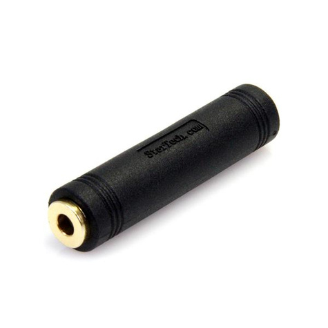 STARTECH 3.5mm Female to Female Coupler - 3.5mm Audio Coupler - Gold Plated Connectors - Female/Female