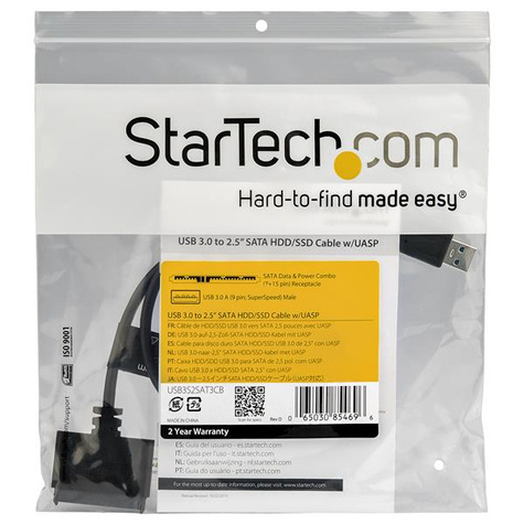 STARTECH USB 3.0 naar 2,5 inch SATA III harde-schijf adapterkabel met UASP - SATA naar USB 3.0 converter voor SSD / HDD