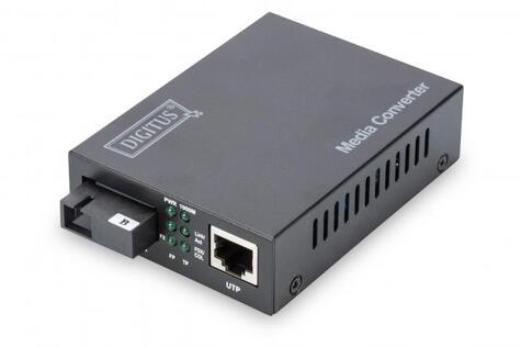 DIGITUS Professional DN-82123 - fiber media converter - 10Mb LAN, 100Mb LAN, 1GbE