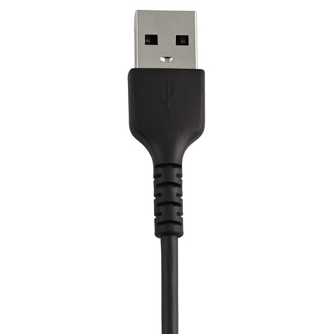 STARTECH 15cm(6 in) Durable Black USB-A to Lightning Cable, Heavy Duty Rugged Aramid Fiber USB Type A to Lightning Charger/Sync Power Cord