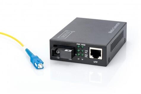 DIGITUS Professional DN-82123 - fiber media converter - 10Mb LAN, 100Mb LAN, 1GbE