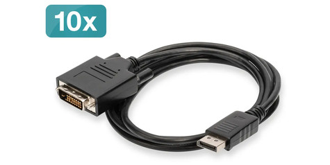 DIGITUS AK-990900-020-S video kabel adapter 2 m DisplayPort DVI-D Zwart