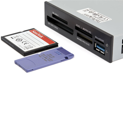 STARTECH 3,5" Interne multi-kaartlezer met UHSII ondersteuning - USB 3.0 Memory Card Reader SD/Micro SD/MS/CF - Kaartlezer