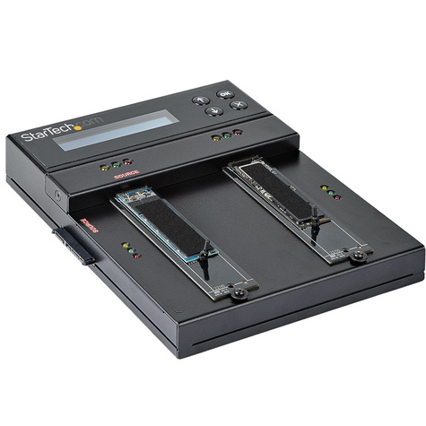 STARTECH Standalone M.2 SATA  M.2 NVMe Duplicator en Wisser - HDD/SSD Cloner/Wiper voor M.2 PCIe AHCI/NVMe, M.2 SATA, 2.5/3.5" SATA Drives