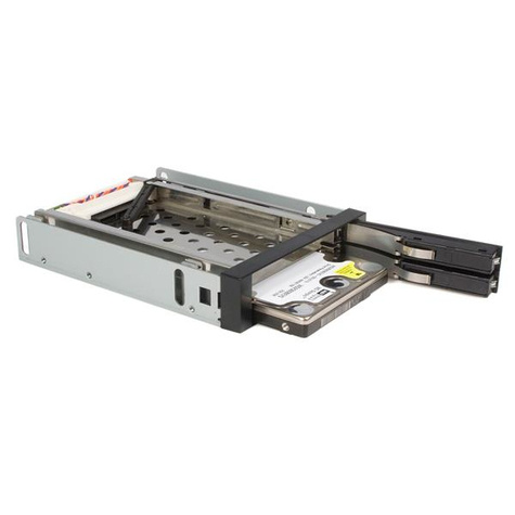 STARTECH 2.5" Trayless Hot Swap SATA Mobile Rack Backplane voor 2 schijven - Storage bay adapter - zwart