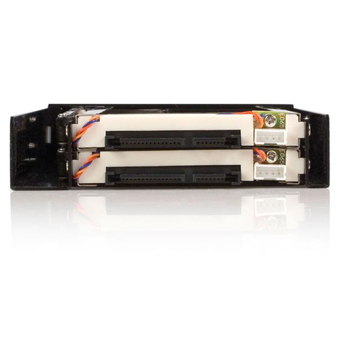 STARTECH 2.5" Trayless Hot Swap SATA Mobile Rack Backplane voor 2 schijven - Storage bay adapter - zwart