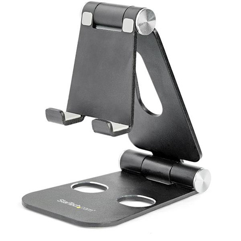 STARTECH STARTECH Telefoonhouder / tablet houder - verstelbare/opvouwbare standaard - multi angle - aluminium - zwart (USPTLSTNDB)
