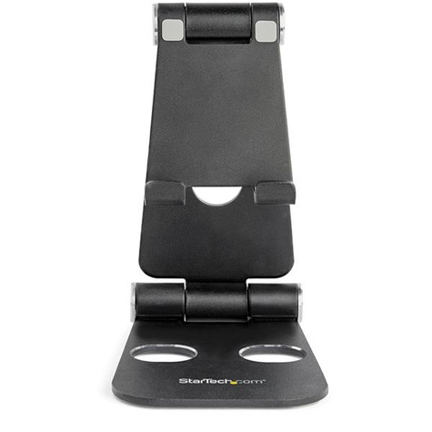 STARTECH Telefoonhouder / tablet houder - verstelbare/opvouwbare standaard - multi angle - aluminium - zwart (USPTLSTNDB)