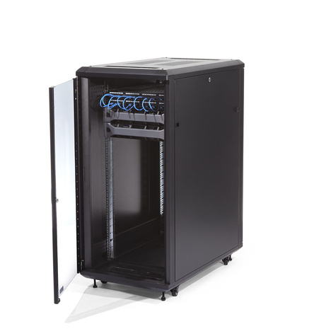 STARTECH 32U 19" Server Rack Cabinet, Verstelbare Diepte 15,2 - 81,2cm (6-32"), Flat Pack, Vergrendelbare 4-Post Server Kast voor Netwerk/Data/AV Apparatuur