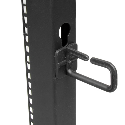 STARTECH 19" 8U open frame rack - 4 stijlen - 22-40" verstelbare diepte - 544 kg draagvermogen met zwenkwielen en kabelhaken (4POSTRACK8U)