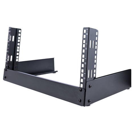 STARTECH 4U 19" Bureau Open Frame Rack, 2 Post, Vrijstaand IT Netwerk Rack voor Switch/Patchpaneel/Data/AV/IT/Communicatie Apparatuur