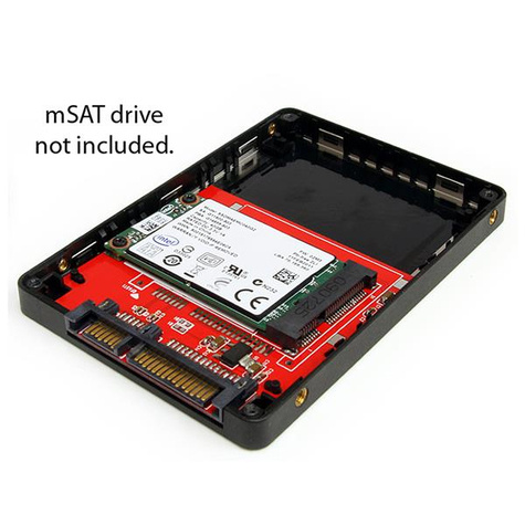 STARTECH 2,5 inch SATA naar Mini SATA SSD Adapter Behuizing - Storage enclosure - 2.5" - 1 Kanaal - SATA - zilver