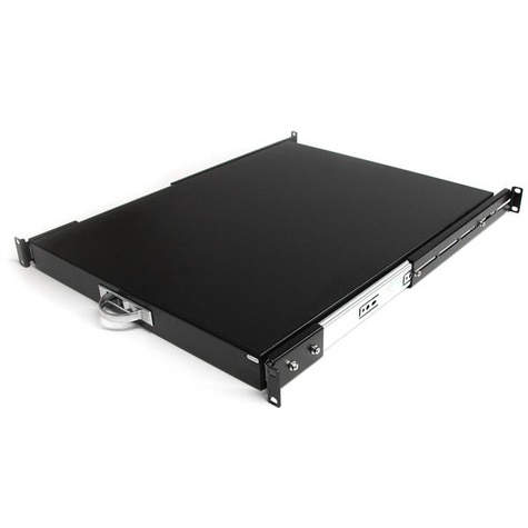 STARTECH STARTECH 1U 56cm Diepe Uitschuifbare Plank Serverrack Serverkast Zwart - Legplank rack - zwart
