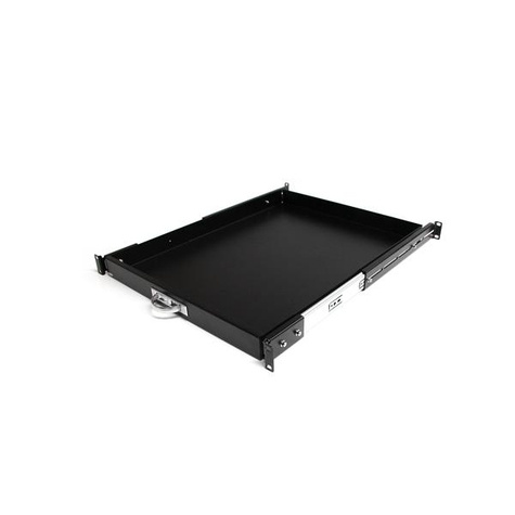 STARTECH 1U 56cm Diepe Uitschuifbare Plank Serverrack Serverkast Zwart - Legplank rack - zwart