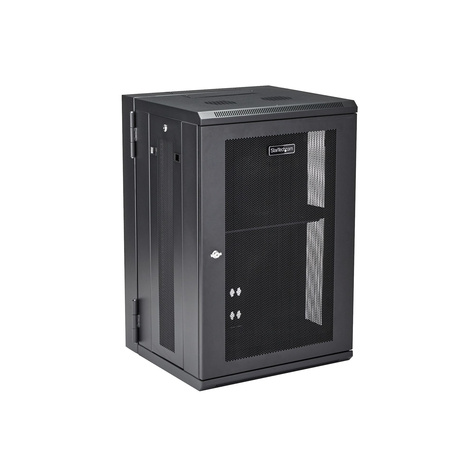 STARTECH 18U 19" Wandmonteerbaar Netwerk Cabinet, Diepte 40cm (16"), Afsluitbaar IT Rack voor Netwerk Switch/Apparatuur
