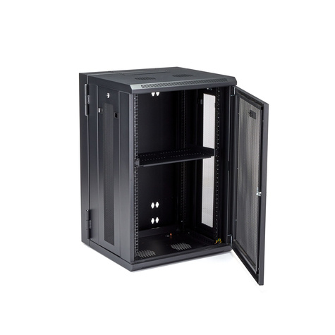 STARTECH 18U 19" Wandmonteerbaar Netwerk Cabinet, Diepte 40cm (16"), Afsluitbaar IT Rack voor Netwerk Switch/Apparatuur