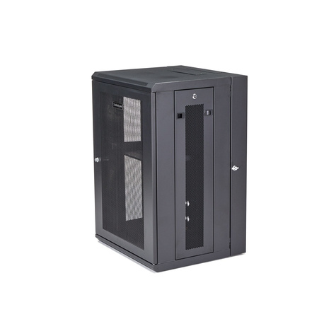 STARTECH 18U 19" Wandmonteerbaar Netwerk Cabinet, Diepte 40cm (16"), Afsluitbaar IT Rack voor Netwerk Switch/Apparatuur