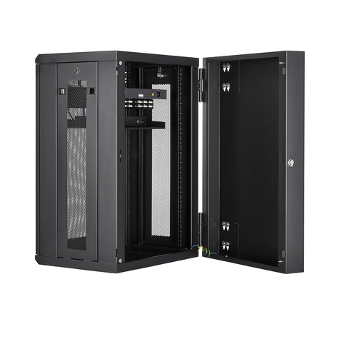 STARTECH 18U 19" Wandmonteerbaar Netwerk Cabinet, Diepte 40cm (16"), Afsluitbaar IT Rack voor Netwerk Switch/Apparatuur