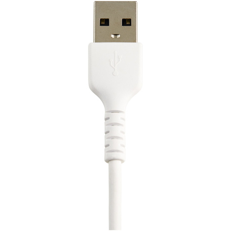 STARTECH 12 in(30cm) Durable White USB-A to Lightning Cable, Heavy Duty Rugged Aramid Fiber USB