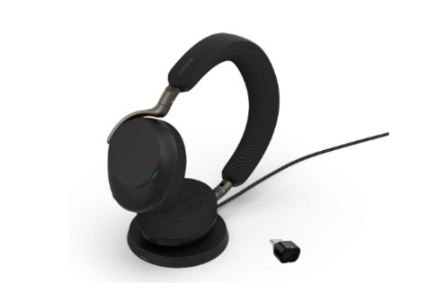 Jabra Jabra Evolve3 75 UC, Link390c, Black With wireless charging pad