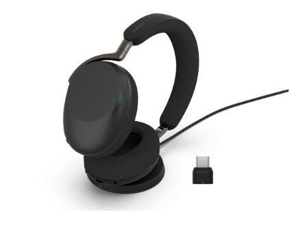 Jabra Jabra Evolve3 85 UC, Link390c, Black With wireless charging pad