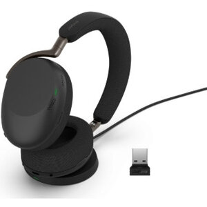 Jabra Jabra Evolve3 85 UC, Link390a, Black With wireless charging pad