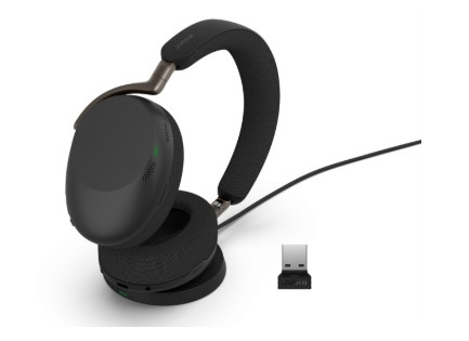 Jabra Jabra Evolve3 85 UC, Link390a, Black With wireless charging pad