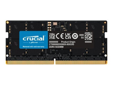Crucial DDR5 - module - 24 GB - SO DIMM 262-PIN - 5600 MT/s / PC5-44800 - CL46 - 1.1 V - on-die ECC - zwart