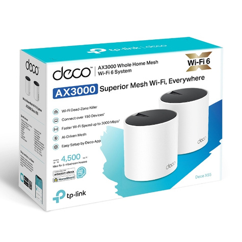 TP-Link Deco X55 3000Mbps Gigabit set van 2