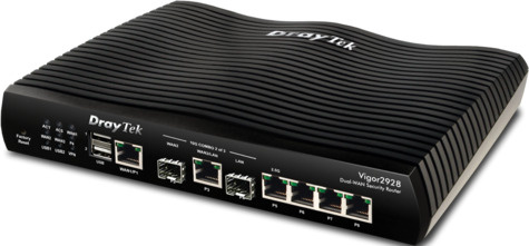 DrayTek DrayTek Vigor 2928 10 Gigabit multi-WAN breedband router 1x SFP+ 10Gbps slot (WAN), 1x 10GbE WAN/LAN