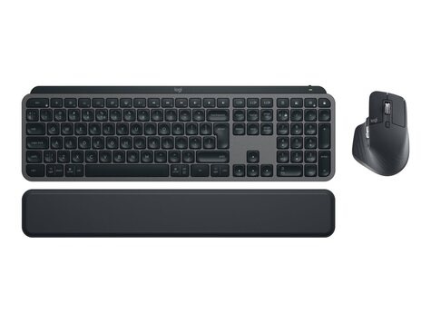 Logitech Logitech MX Keys S Combo - Toetsenbord en muis set - backlit - draadloos - Bluetooth LE - QWERTY - VS internationaal - toetsschakelaar: Scissor-Key - grafiet