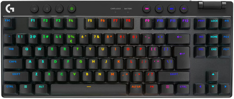 Logitech G PRO X TKL - Toetsenbord - gaming - achtergrondverlichting - draadloos - 2.4 GHz, Bluetooth - QWERTY - VS internationaal - toetsschakelaar: Tactile - zwart