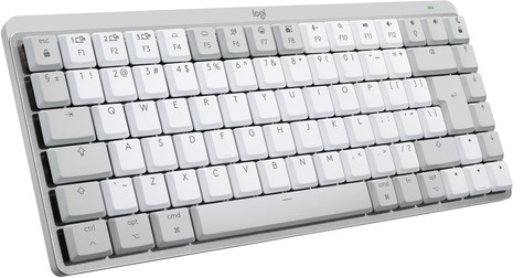 Logitech Master Series MX Mechanical Mini for Mac - Toetsenbord - backlit - draadloos - Bluetooth LE - QWERTY - VS internationaal - toetsschakelaar: tactiele stilte - lichtgrijs