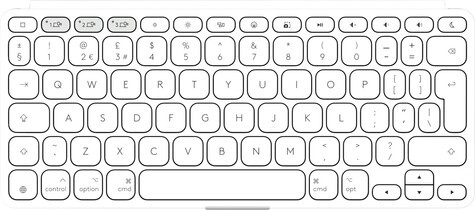 Logitech Keys-To-Go 2-PALEGREY-US INT'L-INTNL-948