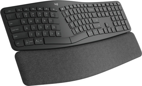 Logitech Ergo Series ERGO K860 for Business - Toetsenbord - full size - draadloos - 2.4 GHz, Bluetooth 5.0 LE - QWERTY - VS internationaal - grafiet