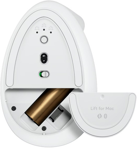 Logitech Wireless Mouse Lift f.Mac Ergonomic off-white