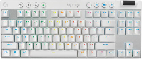 Logitech G PRO X TKL - Toetsenbord - gaming - achtergrondverlichting - draadloos - 2.4 GHz, Bluetooth - QWERTY - VS internationaal - toetsschakelaar: Tactile - wit
