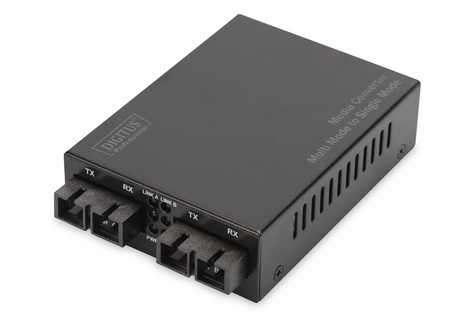 DIGITUS Fast Ethernet Media Converter Multi- to Singlemode Media Converter, SC to SC, Wavelenth 1310nm