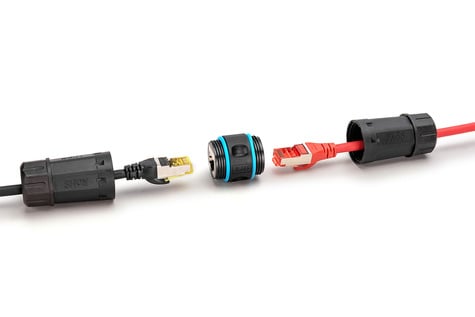 DIGITUS CAT 6A Outdoor connector, IP68 protection RJ45 to RJ45 connection