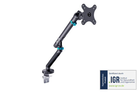 DIGITUS Enkele monitorsteun, 35", 10 kg Mechanische veer, VESA: 75x75, 100x100, zwart