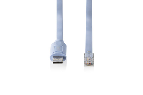 DIGITUS USB naar RJ45 consolekabel 1,8 m FT232RNC chipset, lichtblauw, schakelaar, router