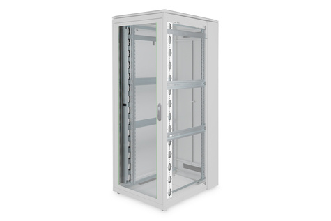 DIGITUS 42U vertical cable management ducts 1865x93x82 mm, set= 2 pieces, black (RAL 9005)