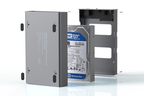 DIGITUS SSD/HDD SATA-behuizing 3,5" USB3.0, voor SATA III HDD 3,5", zonder voeding & HDD