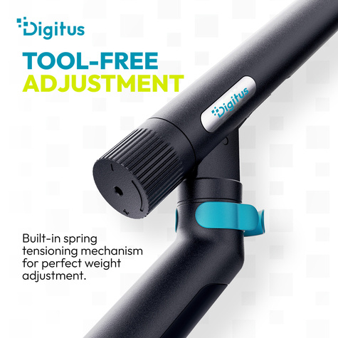 DIGITUS Dubbele monitorbeugel, 2x35", 2x10 kg Mechanische veer, VESA: 75x75, 100x100, zwart