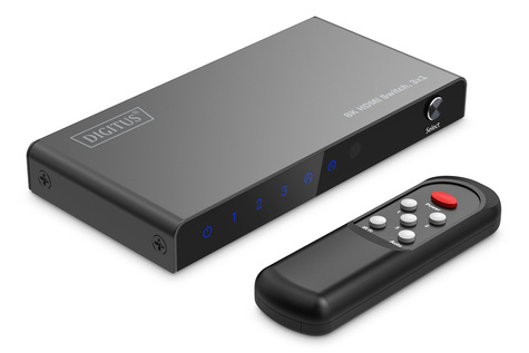 DIGITUS 3x1 HDMI schakelaar, 8K/60Hz (4:4:4), HDR, HDCP 2.3