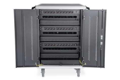 DIGITUS Mobiele laadkast, 15,6", USB-C 30 laadstations, PDU, ventilatoren, 1260 x 824 x 650 mm